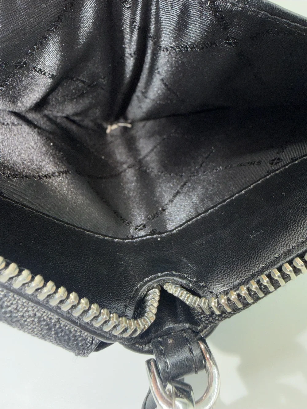 Michael Kors Black Logo Zip-Around Wristlet Wallet